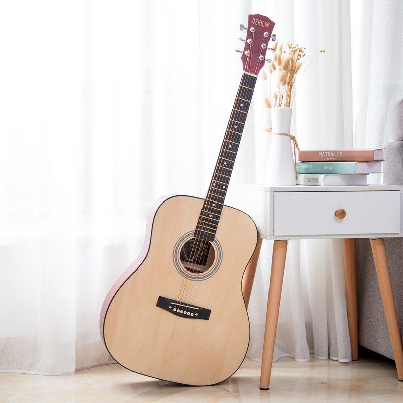 Κιθάρα από ξύλο – JIZHILIN, σώμα Basswood, πλάτη Basswood, ταστιέρα Basswood, ημι-κλειστοι μηχανισμοί κουρδίσματος