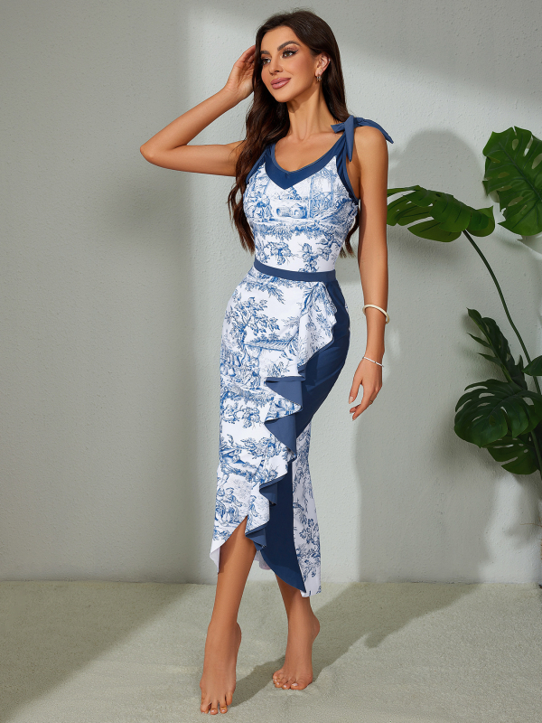 Женски цял бански костюм с ретро консервативен модел, тесен силует, презрамки, подплънки за бюст, полиестер 82%, тегло 360 g, подплата спандекс 18%