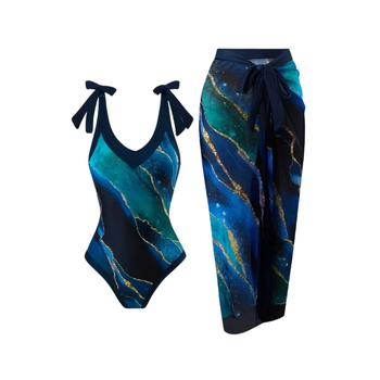 Γυναικείο ολόσωμο μαγιό με gradient print, ψηλή μέση, γρήγορο στέγνωμα πολυεστέρα, χωρίς πλάτη, χωρίς τιράντες, με επένδυση για το στήθος
