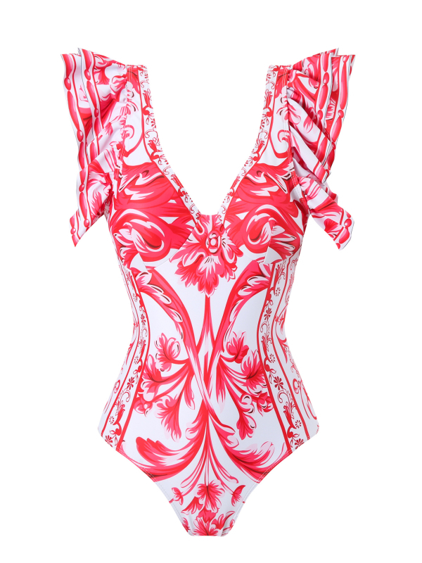 Egy darabos kontrasztos fürdőruha mellkas párnával, merevítés nélkül, poliészter-spandex anyag, francia retro stílus, strandra és termálfürdőkbe