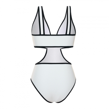 Γυναικείος ολόσωμος μαγιό – διαχωρισμένος σχεδιασμός, σέξι ανοιχτή πλάτη, επένδυση στήθους, νάιλον ύφασμα, επένδυση πολυεστέρα