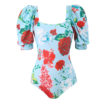 Ολόσωμο γυναικείο μαγιό με ψηλή μέση και φούστα από δίχτυ, γρήγορο στέγνωμα, επένδυση στήθους, χωρίς μανίκια