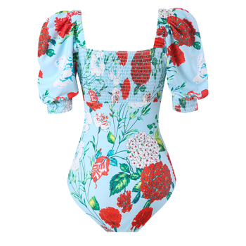 Ολόσωμο γυναικείο μαγιό με ψηλή μέση και φούστα από δίχτυ, γρήγορο στέγνωμα, επένδυση στήθους, χωρίς μανίκια