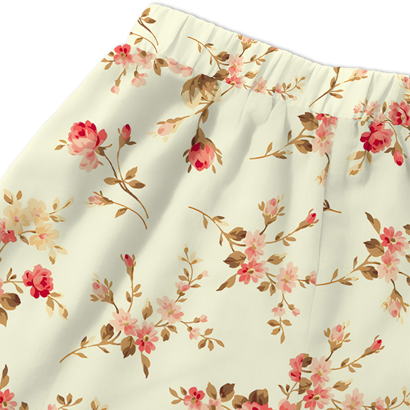 Σετ δύο τεμαχίων με τοπ χωρίς τιράντες και ζωικό μοτίβο, χωρίς μανίκια, ύφασμα πολυεστέρα-ελαστάνη, καλοκαίρι 2024