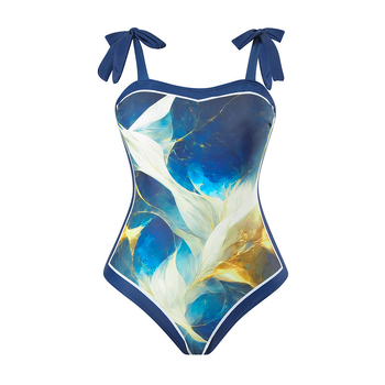 Ολόσωμο μαγιό με σχέδιο που στενεύει την κοιλιά, με εκτύπωση, χωρίς μανίκια, με επένδυση για το στήθος χωρίς μεταλλική υποστήριξη