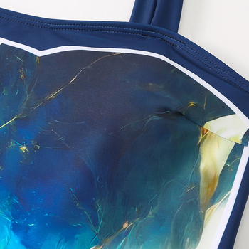 Ολόσωμο μαγιό με σχέδιο που στενεύει την κοιλιά, με εκτύπωση, χωρίς μανίκια, με επένδυση για το στήθος χωρίς μεταλλική υποστήριξη