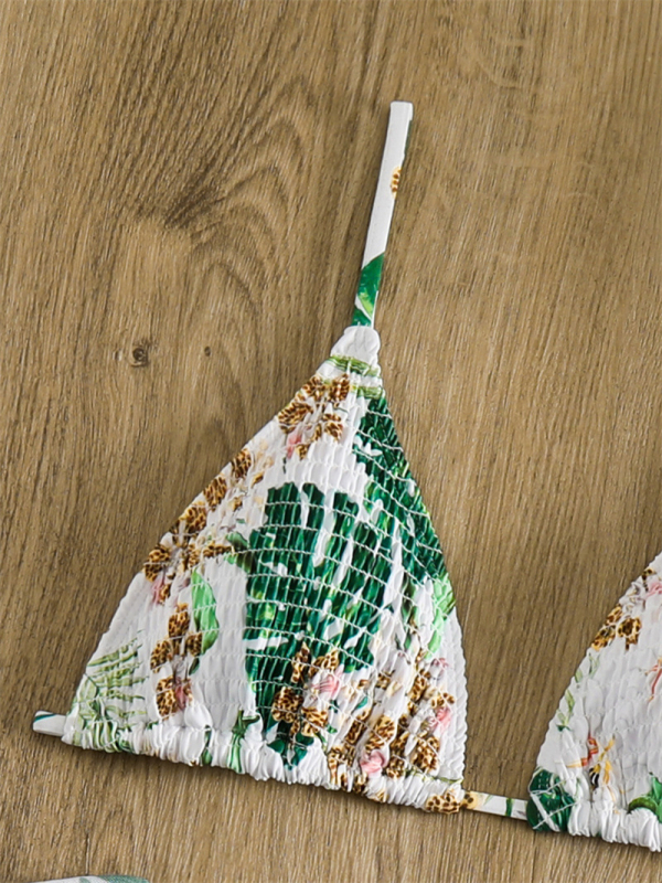 Ženski seksi bikini s visokim strukom i trokutastim stražnjim dijelom, s napunjenim gornjim dijelom, poliester