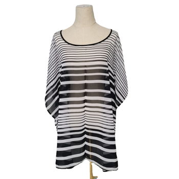 Μπλούζα κάλυψης παραλίας με ρίγες, ύφασμα 100% πολυεστέρας, πλήρους επένδυσης πολυεστέρα, κατάλληλη για κολύμβηση και βάδισμα σε ρηχά νερά