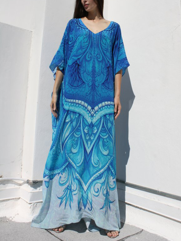 Rochie-cover-up de plajă pentru femei – croială lejeră în stil roabă, protecție solară, poliester, căptușeală poliester, 180 g, potrivită pentru înot și apă cu adâncime mică