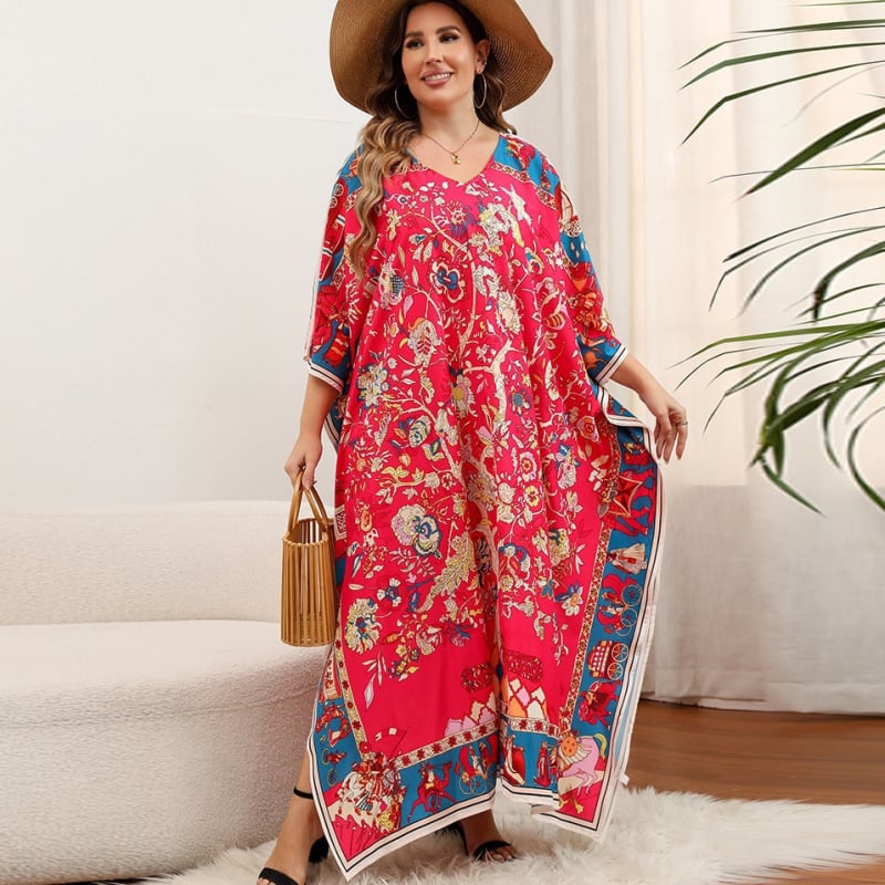 DM618 Rochie de plajă acoperitoare, imprimeu, poliester; căptușeală poliester; conținut țesătură 99% poliester; greutate 280 g/m2; potrivită pentru înot și plajă