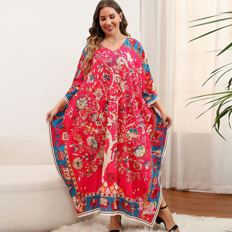 DM618 Rochie de plajă acoperitoare, imprimeu, poliester; căptușeală poliester; conținut țesătură 99% poliester; greutate 280 g/m2; potrivită pentru înot și plajă