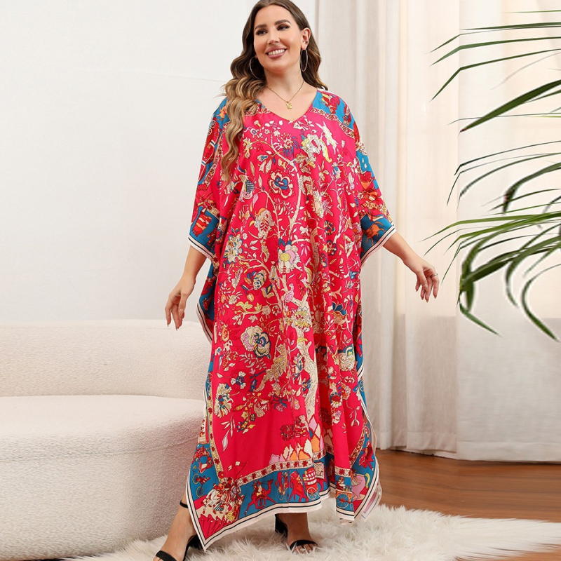 DM618 Rochie de plajă acoperitoare, imprimeu, poliester; căptușeală poliester; conținut țesătură 99% poliester; greutate 280 g/m2; potrivită pentru înot și plajă