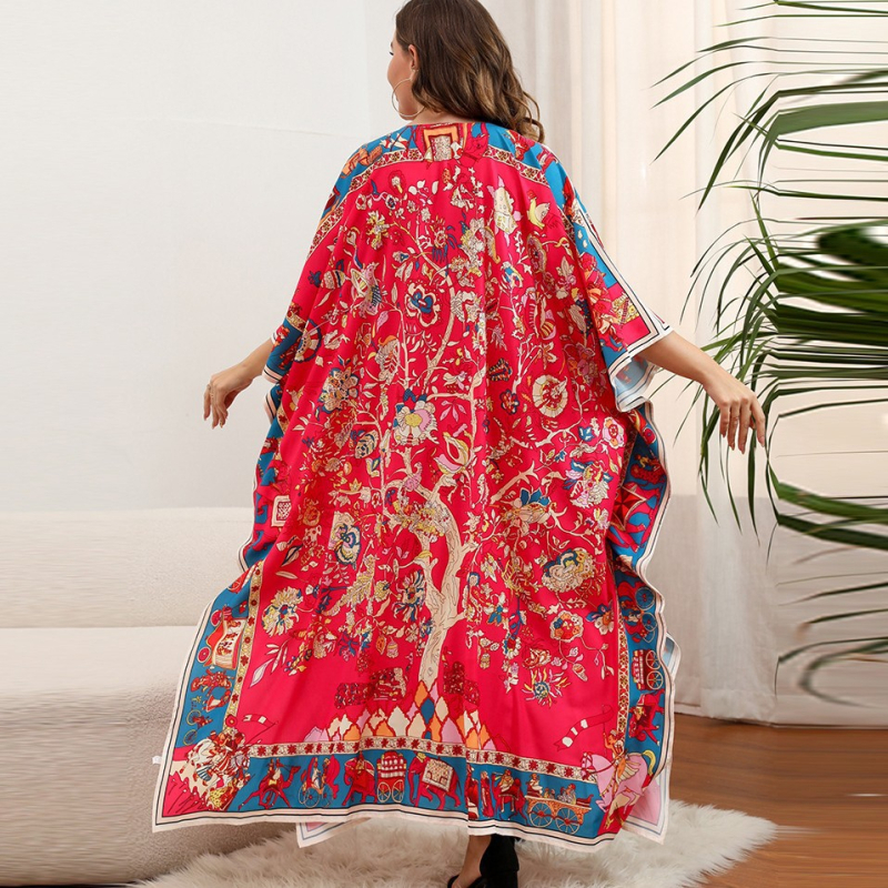 DM618 Rochie de plajă acoperitoare, imprimeu, poliester; căptușeală poliester; conținut țesătură 99% poliester; greutate 280 g/m2; potrivită pentru înot și plajă