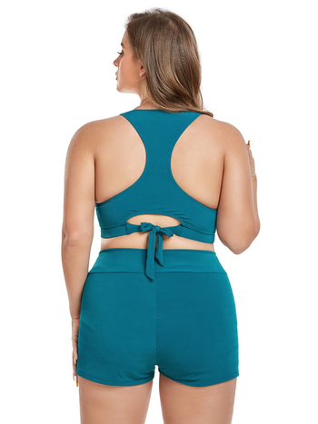 Δύο-τμήματα μαγιό χωρίς πλάτη, με επένδυση чашών, ύφασμα γρήγορου στέγνωσης, υψηλή ελαστικότητα, επένδυση πολυεστέρα