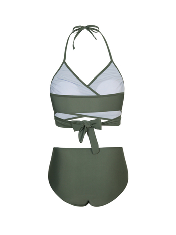 Γυναικείο μαγιό με ψηλόμεσο ρετρό σχέδιο - Συντηρητικό κόψιμο, χωρίς μανίκια, γρήγορο στέγνωμα από πολυεστέρα με επένδυση 18% σπαντέξ, με επένδυση για το στήθος και χωρίς μεταλλική υποστήριξη