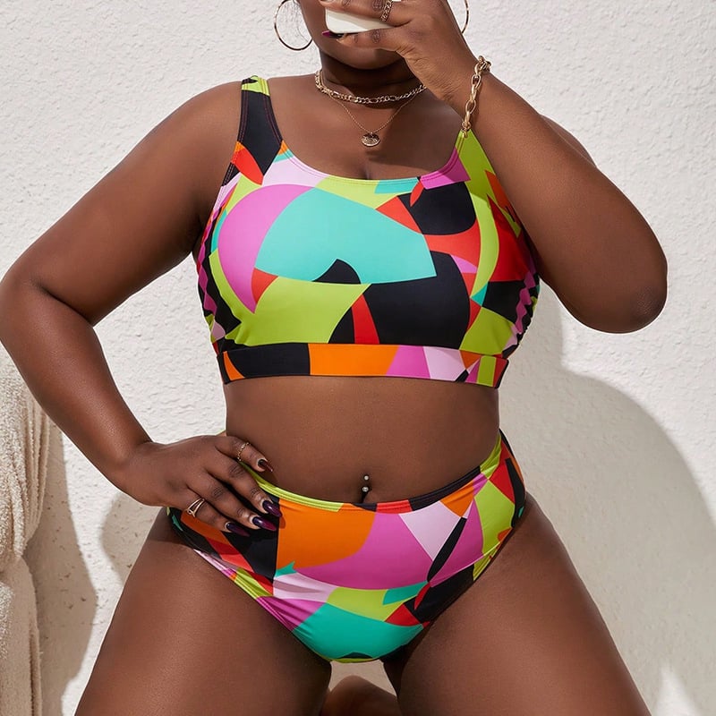 Costum de baie pentru femei cu wrap la bust, talie înaltă, elasticitate ridicată, cupă pentru bust, poliester cu căptușeală din spandex