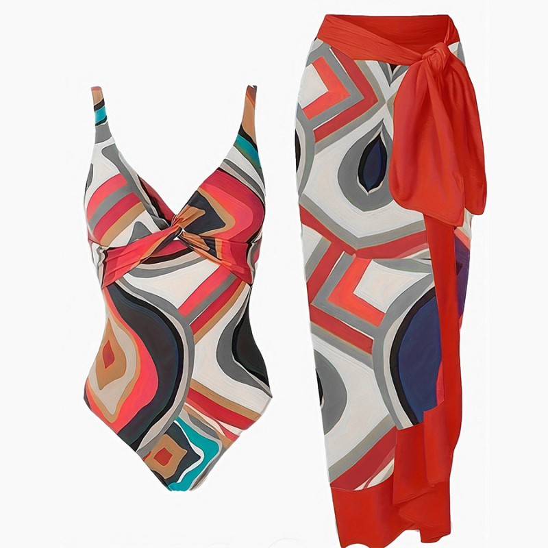 Costum de baie întreg pentru femei, fără mâneci, cu burete în zona bustului, model mic și proaspăt, poliester cu imprimeu digital și căptușeală din 18% spandex