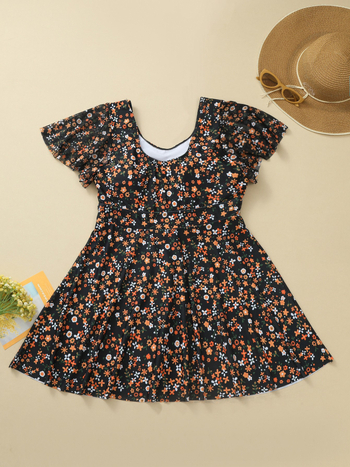 Sea Miracle γυναικείος μαγιό με ψηφιακή εκτύπωση μικρών λουλουδιών, με επένδυση στήθους, ύφασμα νάιλον, επένδυση νάιλον, 250 g/m2