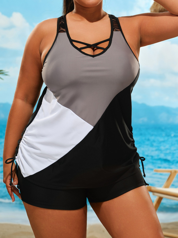 Sea Miracle costum de baie două piese pentru femei, culoare solidă, exterior nylon 75% cu căptușeală nylon 25%, cupe cu burete la bust, fără susținere metalică, fără mâneci