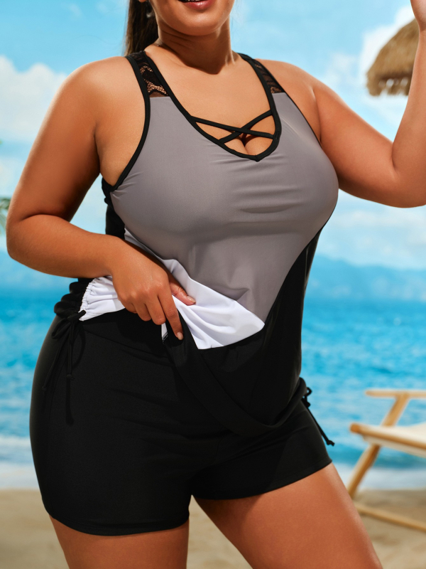 Sea Miracle costum de baie două piese pentru femei, culoare solidă, exterior nylon 75% cu căptușeală nylon 25%, cupe cu burete la bust, fără susținere metalică, fără mâneci
