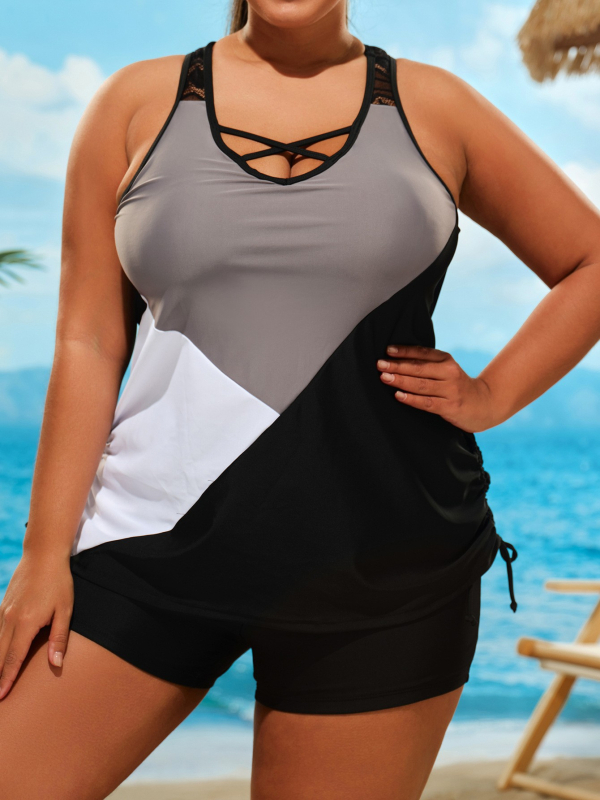 Sea Miracle costum de baie două piese pentru femei, culoare solidă, exterior nylon 75% cu căptușeală nylon 25%, cupe cu burete la bust, fără susținere metalică, fără mâneci