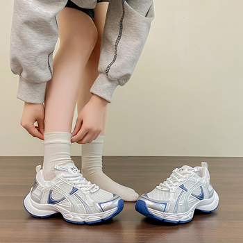 Γυναικείες καθημερινές sneakers εμπνευσμένες από Forrest Gump, PU πάνω μέρος, στρογγυλή μύτη, μεσαίο ύψος τακουνιού 3–5 cm