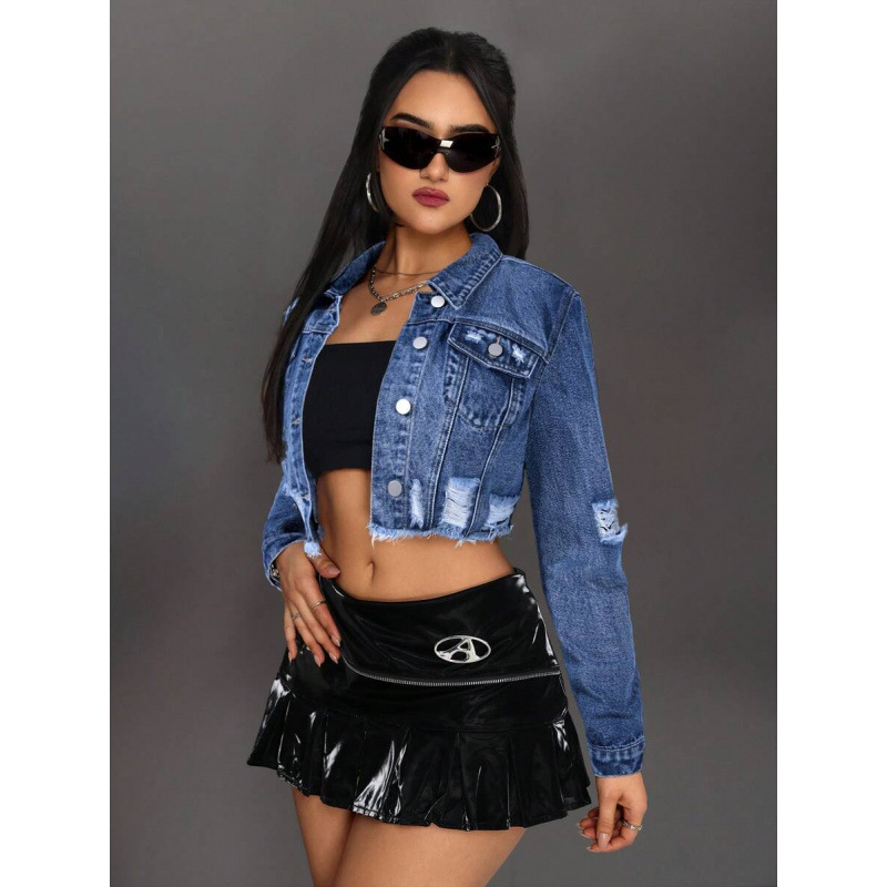 Дънково късо яке – подплатено флис, полиестрова смес, четири сезона, свободен силует, мъже