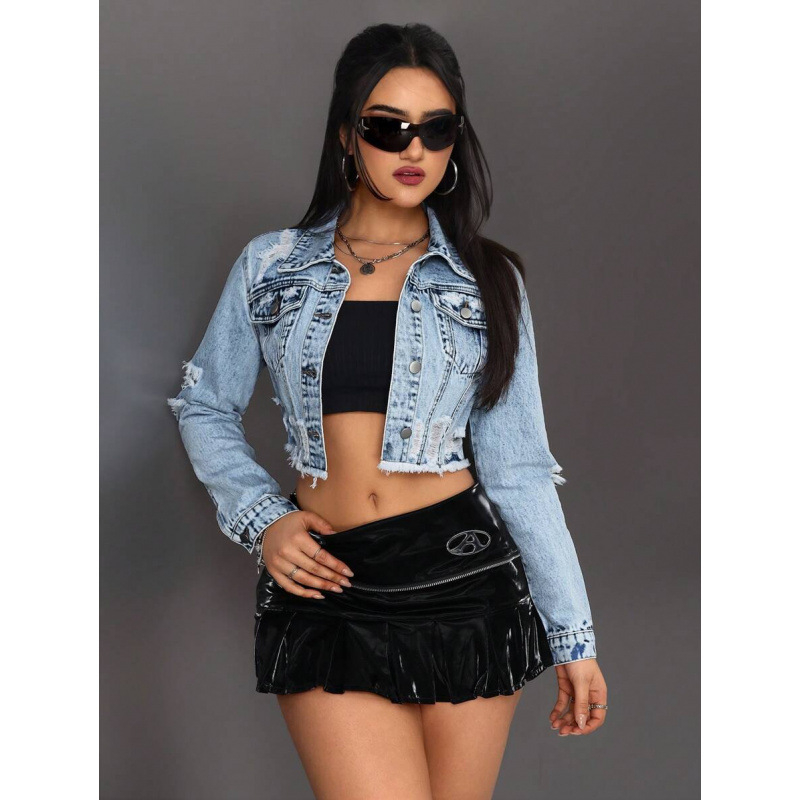 Дънково късо яке – подплатено флис, полиестрова смес, четири сезона, свободен силует, мъже