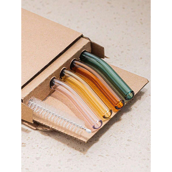 Stikliniai daugkartinio naudojimo šiaudeliai su valymo šepetėliu, Naujojo Kinų stiliaus (prekės kodas sh72757000)