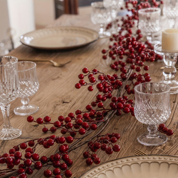 Изкуствен гирлянд с плодчета, пластмасов, инжекционно формован, за домашен декор и реквизит за снимки