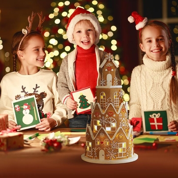 Gingerbread House Dekoracija (Medžiaga: Audinys; Stilius: Europos ir Amerikos stilius; Tinkama šventė: Kalėdos; Prekės numeris: zk1729618153687126169)