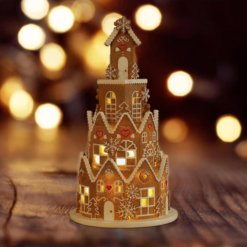 Gingerbread House Dekoracija (Medžiaga: Audinys; Stilius: Europos ir Amerikos stilius; Tinkama šventė: Kalėdos; Prekės numeris: zk1729618153687126169)