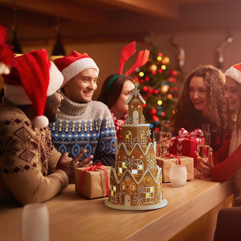 Gingerbread House Dekoracija (Medžiaga: Audinys; Stilius: Europos ir Amerikos stilius; Tinkama šventė: Kalėdos; Prekės numeris: zk1729618153687126169)