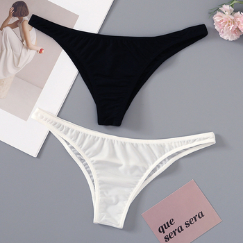 Γυναικείο εσώρουχο σλιπ Ice Silk, χαμηλή μέση, αναπνεύσιμο πλεκτό ύφασμα, μονόχρωμο