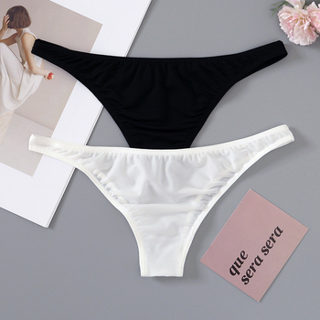 Γυναικείο εσώρουχο σλιπ Ice Silk, χαμηλή μέση, αναπνεύσιμο πλεκτό ύφασμα, μονόχρωμο