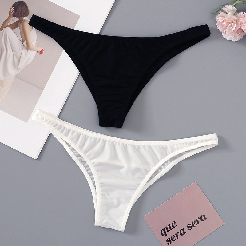 Moteriškos kelnaitės Ice Silk, žemas juosmuo, kvėpuojančios, megztos, vienos spalvos