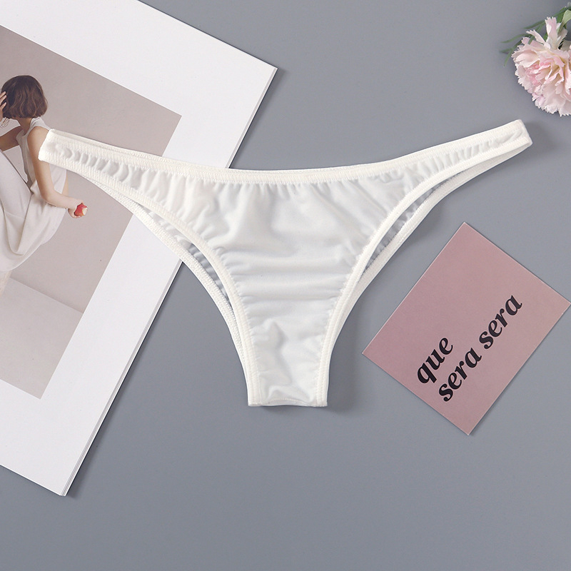 Moteriškos kelnaitės Ice Silk, žemas juosmuo, kvėpuojančios, megztos, vienos spalvos