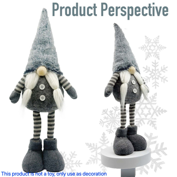 Rudolph Kalėdinė stovinti lėlė staliniam dekoravimui; medžiagos: poliesteris, akrilas, nepluošto audinys; Kalėdinė dekoracija; IP neautorizuotas