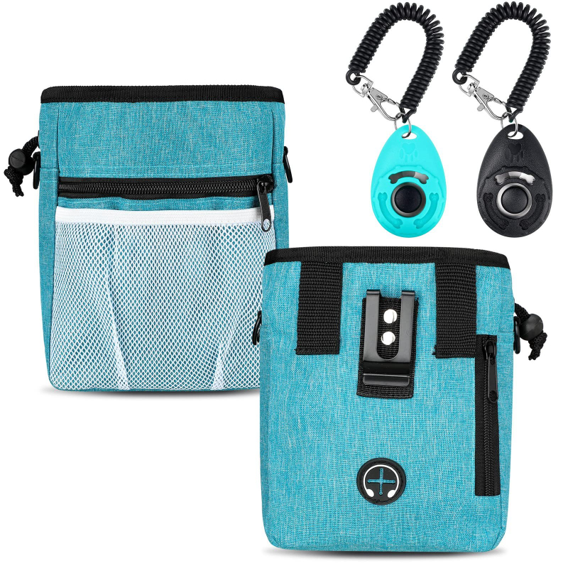 Šunų maisto ir skanėstų maišelis, su dideliu talpa, atskiras skyrius šiukšlėms, iš Oxford audinio