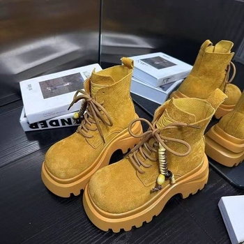 Sieviešu ziemas zābaki ar biezu zoli augšanai, apaļš purns, PU augšdaļa, mākslīgās kažokādas iekšējā zole, aizmugurē rāvējslēdzējs