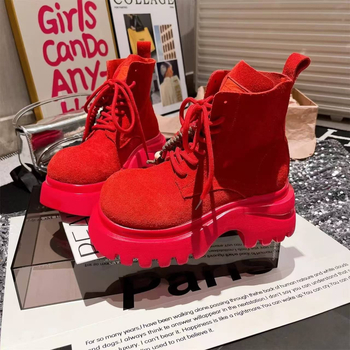 Sieviešu ziemas zābaki ar biezu zoli augšanai, apaļš purns, PU augšdaļa, mākslīgās kažokādas iekšējā zole, aizmugurē rāvējslēdzējs