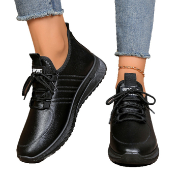 Unisex παπούτσια κουζίνας για εργασία, αδιάβροχο PU επάνω μέρος, σόλα από καουτσούκ, κορδόνια εμπρός, PU πάτος