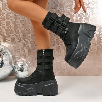 Vyriniai Martin batai su PU viršutine dalimi, gumine padas, priekinis raištis, žemas kulkšnies aukštis