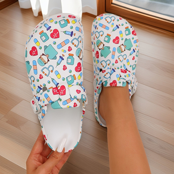 Sieviešu audekla kurpes ar animēta zīmējuma rakstu, vieglas, sporta stils, smaku izturīgas