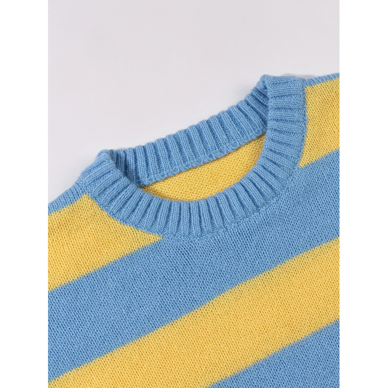 Pulover tricot Batwing cu mâneci, guler de cămașă, țesătură Chenille, fibră Vinylon, model încrustat