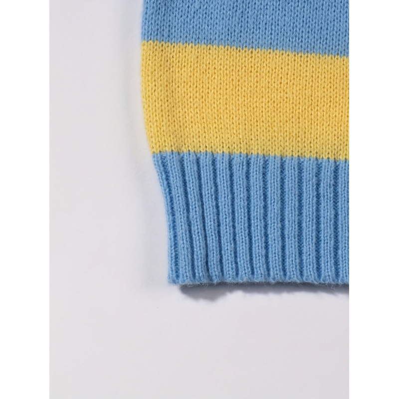 Pulover tricot Batwing cu mâneci, guler de cămașă, țesătură Chenille, fibră Vinylon, model încrustat