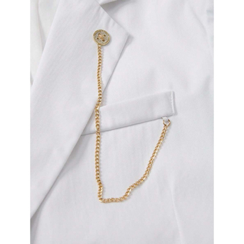 Мъжко сако за ежедневна употреба, три реда копчета, четирисезонно носене, синтетична смес с ацетатни влакна, тясна кройка