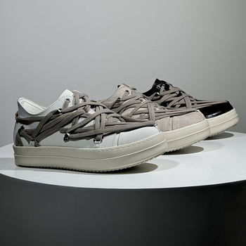 Pantofi sport platformă unisex, talpă din cauciuc, partea superioară din microfibră, vârf rotund, talpă antiaderentă, lansare toamnă 2025