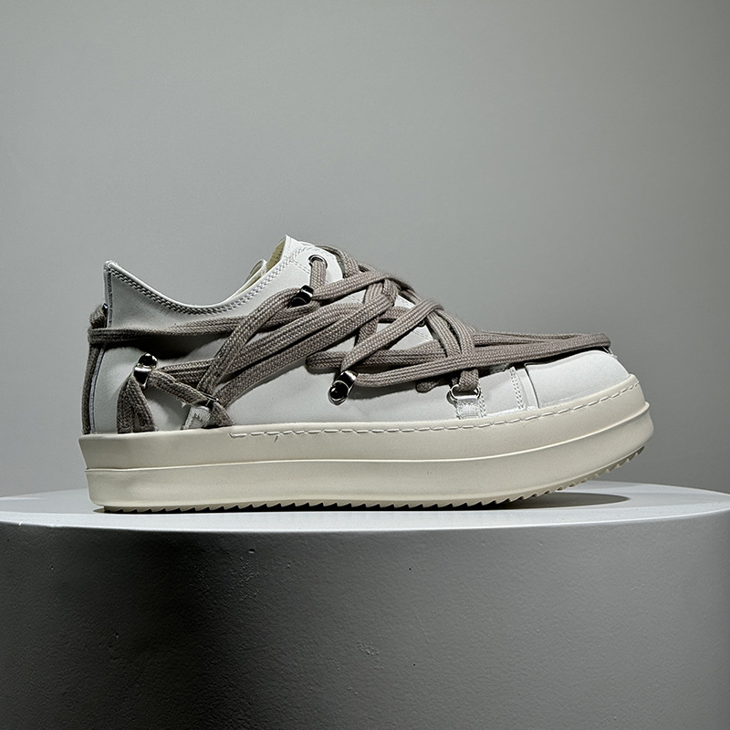 Pantofi sport platformă unisex, talpă din cauciuc, partea superioară din microfibră, vârf rotund, talpă antiaderentă, lansare toamnă 2025