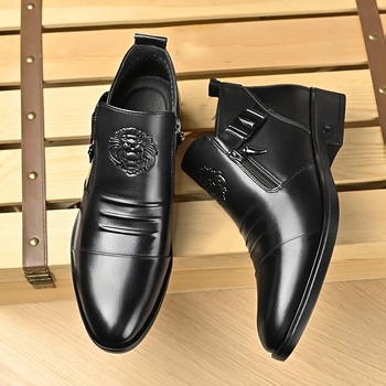 Ανδρικά denim loafers με ζωικό μοτίβο – χαμηλό επάνω μέρος, μυτερός δάχτυλος, επίπεδη σόλα